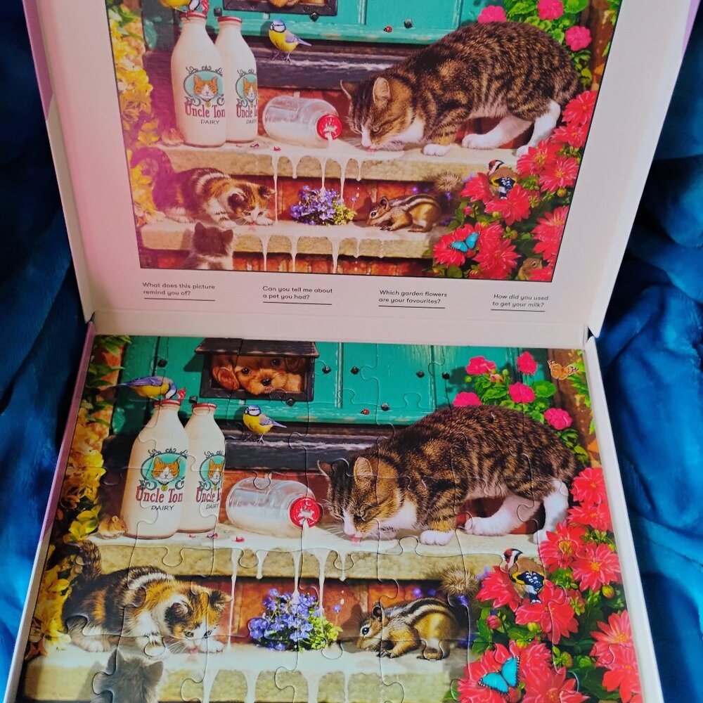 NIB RELISH "CAT'S WHISKERS" 35 PC Large jigsaw puzzle Dementia & seniors